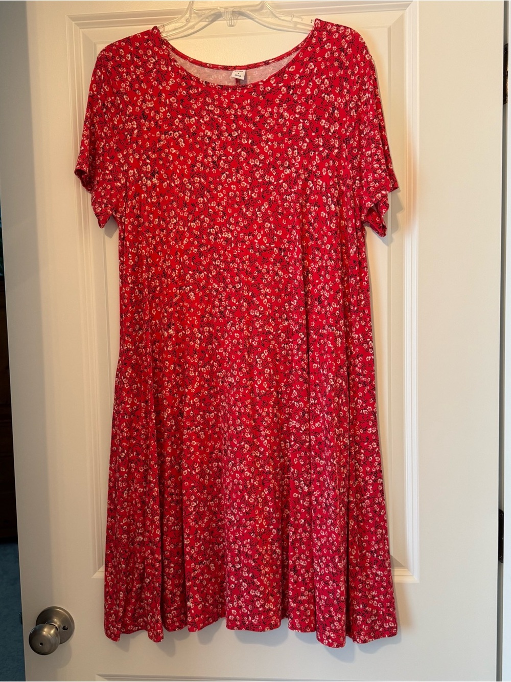 Old Navy Red Floral Tee Dress